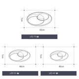 Geometric Three Ring LED Flush Mount Ceiling Light Modern Triple Circle Fixture for Home