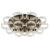 Modern Geometric Circles LED Flush Mount Ceiling Light for Contemporary Living Room