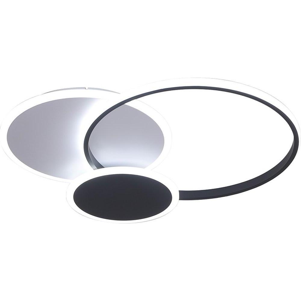 Modern Geometric Triple Circle LED Flush Mount Light for Bedroom