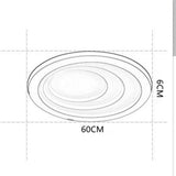 Modern Geometric LED Flush Mount Ceiling Light with Four Graduated Circles for Bedroom