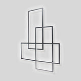Modern Rectangular Three Tier LED Flush Mount Ceiling Light with Integrated Central Panel