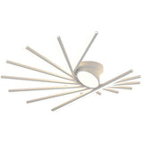 Modern Minimalist White LED Flush Mount Ceiling Light with Linear Oval Stick Design