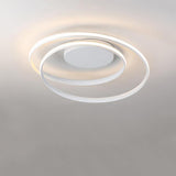 Modern Spiraling Circular LED Flush Mount Ceiling Light for Living Room and Bedroom