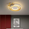 Modern Geometric Crown Circle LED Flush Mount Ceiling Light for Living Room Bedroom