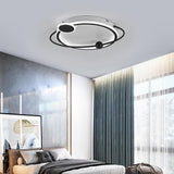 Modern Oval LED Ceiling Light Geometric Flush Mount Fixture for Bedroom and Living Room