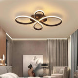 Modern Geometric Multi Curve LED Flush Mount Ceiling Light for Living Room Bedroom Metal Fixture