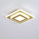 Modern Minimalist Square LED Flush Mount Ceiling Light for Hallway Entryway and Low Ceiling Areas