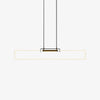 RA Modern Linear Glass Neon Pendant Light for Dining Table and Minimalist Office