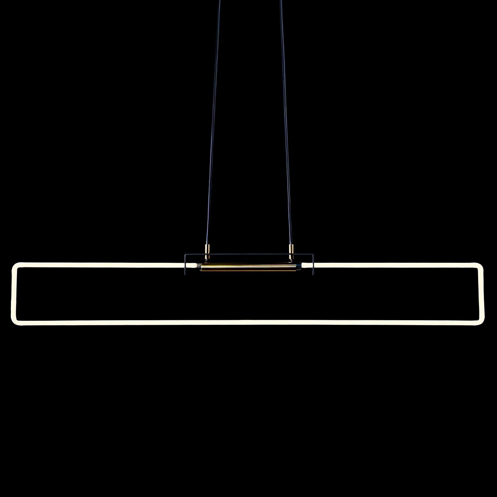 RA Modern Linear Glass Neon Pendant Light for Dining Table and Minimalist Office