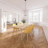 RA Modern Linear Glass Neon Pendant Light for Dining Table and Minimalist Office