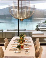 Radiant Wirework LED Pendant Light Mesh Layered Hanging Lamp for Modern Home Decor
