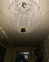 Radiant Wirework LED Pendant Light Mesh Layered Hanging Lamp for Modern Home Decor