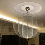 Radiant Wirework LED Pendant Light Mesh Layered Hanging Lamp for Modern Home Decor