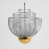Radiant Wirework LED Pendant Light Mesh Layered Hanging Lamp for Modern Home Decor