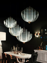 Radiant Wirework LED Pendant Light Mesh Layered Hanging Lamp for Modern Home Decor