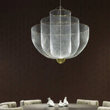 Radiant Wirework LED Pendant Light Mesh Layered Hanging Lamp for Modern Home Decor