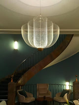 Radiant Wirework LED Pendant Light Mesh Layered Hanging Lamp for Modern Home Decor