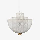 Radiant Wirework LED Pendant Light Mesh Layered Hanging Lamp for Modern Home Decor