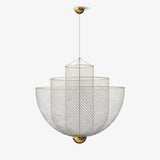 Radiant Wirework LED Pendant Light Mesh Layered Hanging Lamp for Modern Home Decor