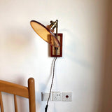 Rafi Modern Bamboo and Glass Sconce Wall Lamp Set of 2 Luxury Brass Indoor Lighting
