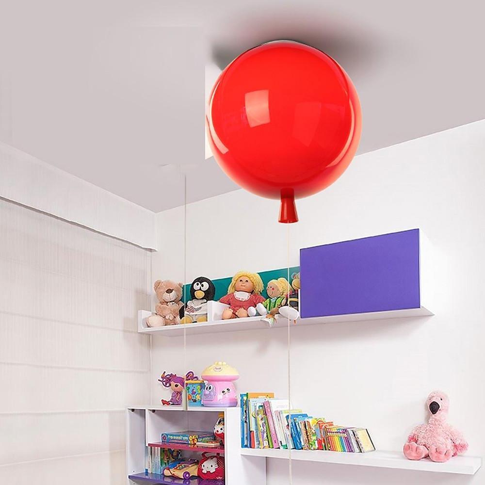 Modern Glass Air Balloon LED Flush Mount Ceiling Lamp for Playrooms and Bedrooms
