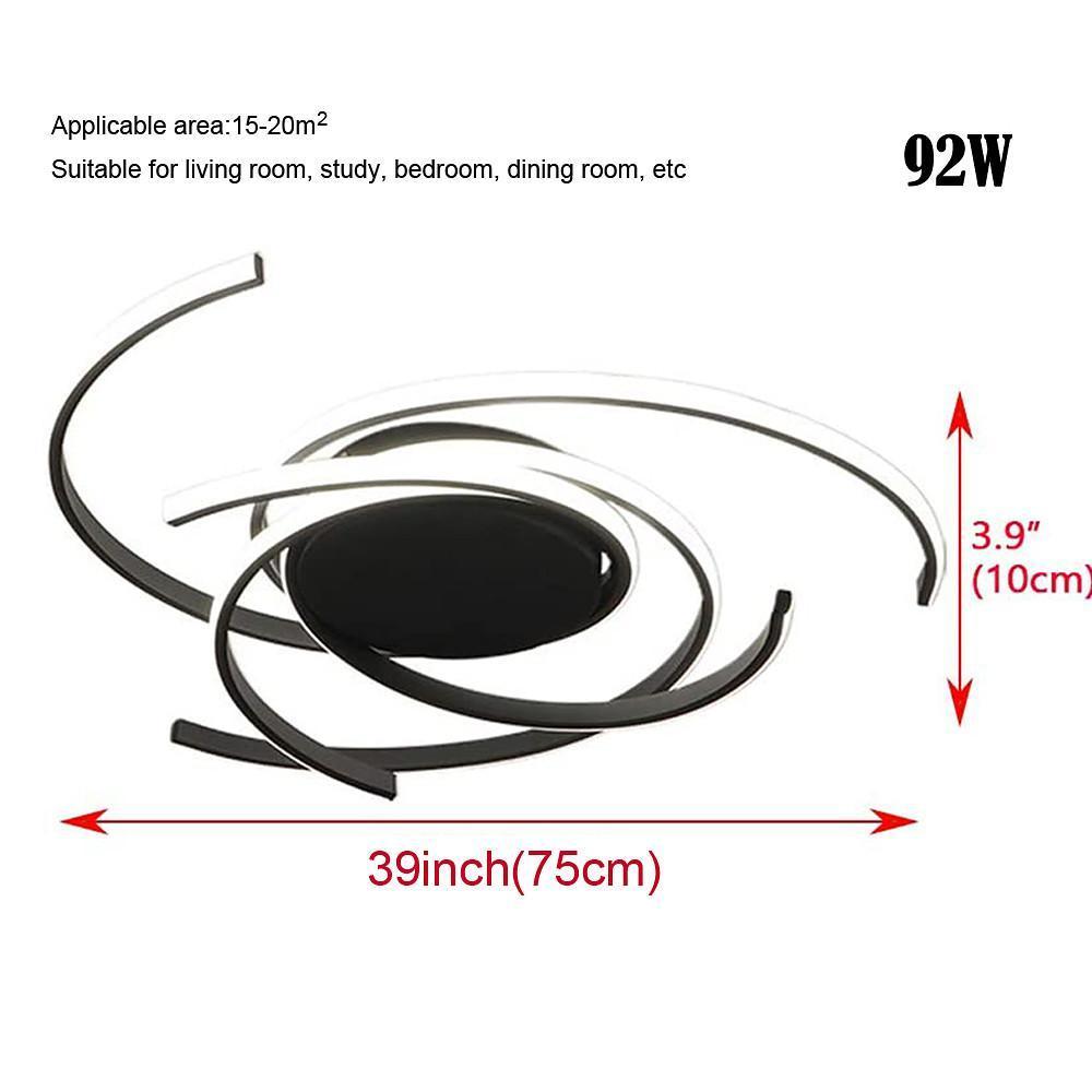 Modern Geometric 30 Inch Circular LED Flush Mount Light for Living Room and Bedroom