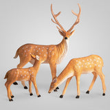 Realistic Sika Deer Resin Outdoor Garden Landscape Light Decorative Animal Sculpture LED Lawn Lamp