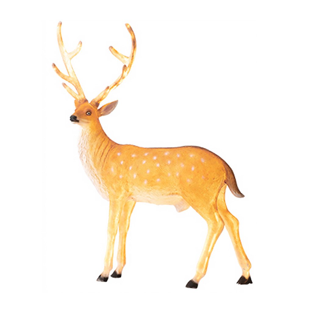 Realistic Sika Deer Resin Outdoor Garden Landscape Light Decorative Animal Sculpture LED Lawn Lamp