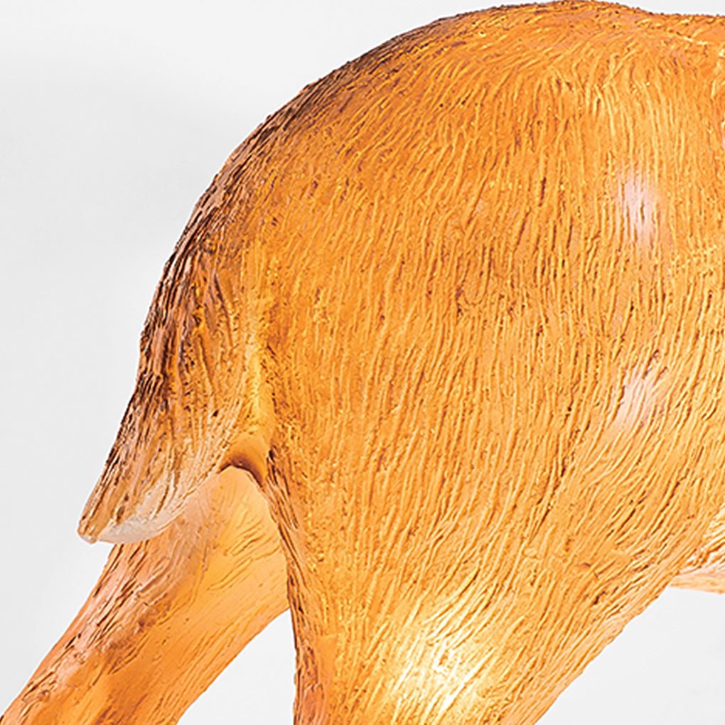 Realistic Sika Deer Resin Outdoor Garden Landscape Light Decorative Animal Sculpture LED Lawn Lamp