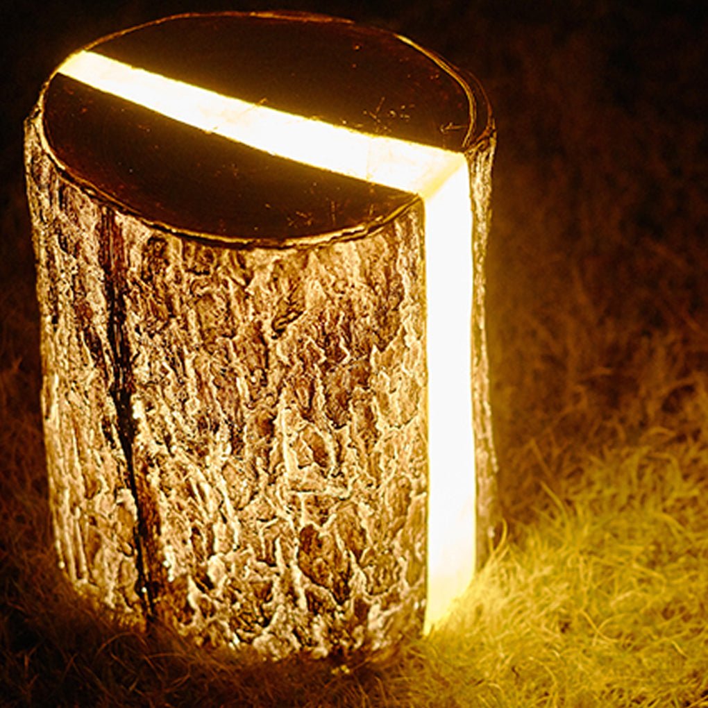 Realistic Tree Stump Outdoor LED Landscape Light Waterproof Garden Path Lighting Decor