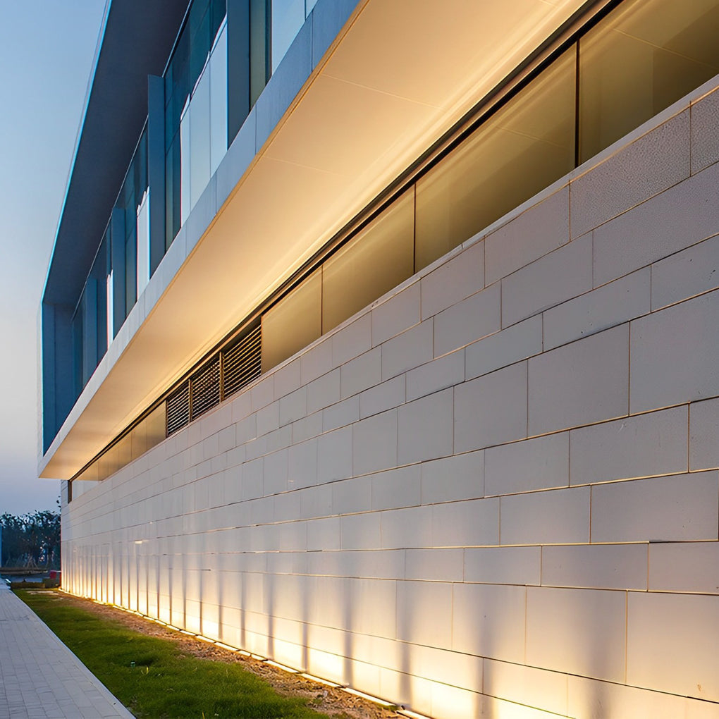 Recessed Outdoor LED Linear Wall Washer Light Waterproof DC24V Exterior Architectural Lighting for Garden