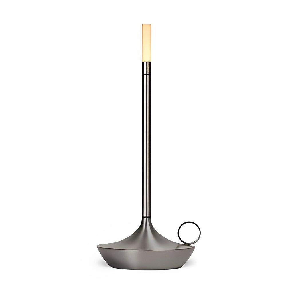 Rechargeable Candle Wick LED Table Lamp Modern Cordless Minimalist Desk Light with Stepless Dimming