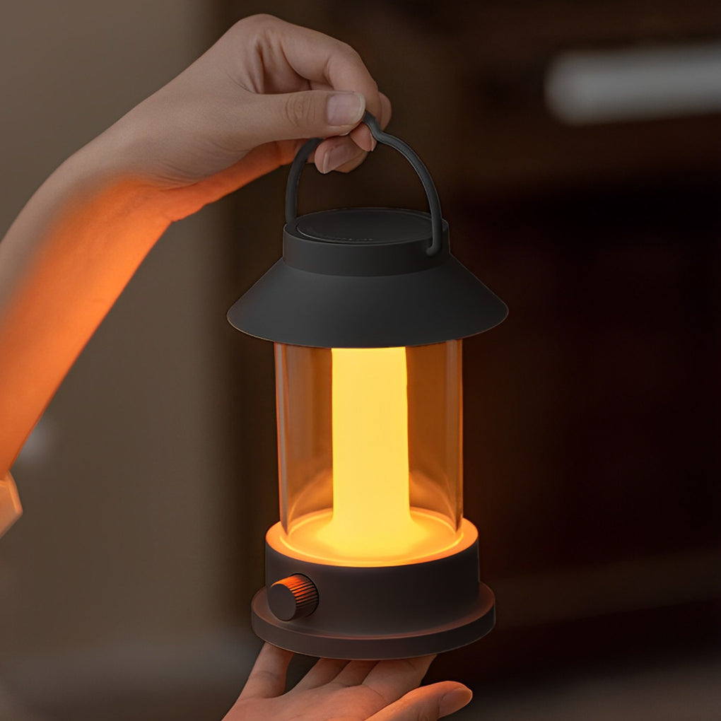 Rechargeable LED Outdoor Camping Lantern Dimmable Waterproof Portable Table Lamp with Power Bank Function