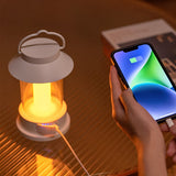 Rechargeable LED Outdoor Camping Lantern Dimmable Waterproof Portable Table Lamp with Power Bank Function