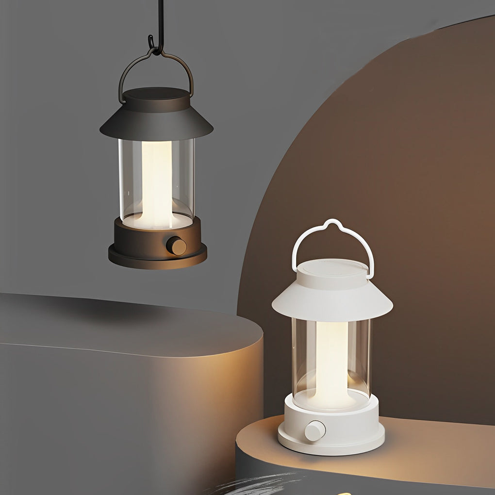Rechargeable LED Outdoor Camping Lantern Dimmable Waterproof Portable Table Lamp with Power Bank Function