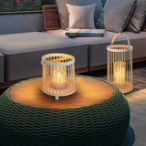 Rechargeable Outdoor Cage Lantern Waterproof Portable Garden Light for Patio and Landscape