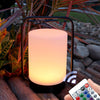 Rechargeable Waterproof Portable LED Table Lamp with RGB Color Changing Mode and Black Metal Handle