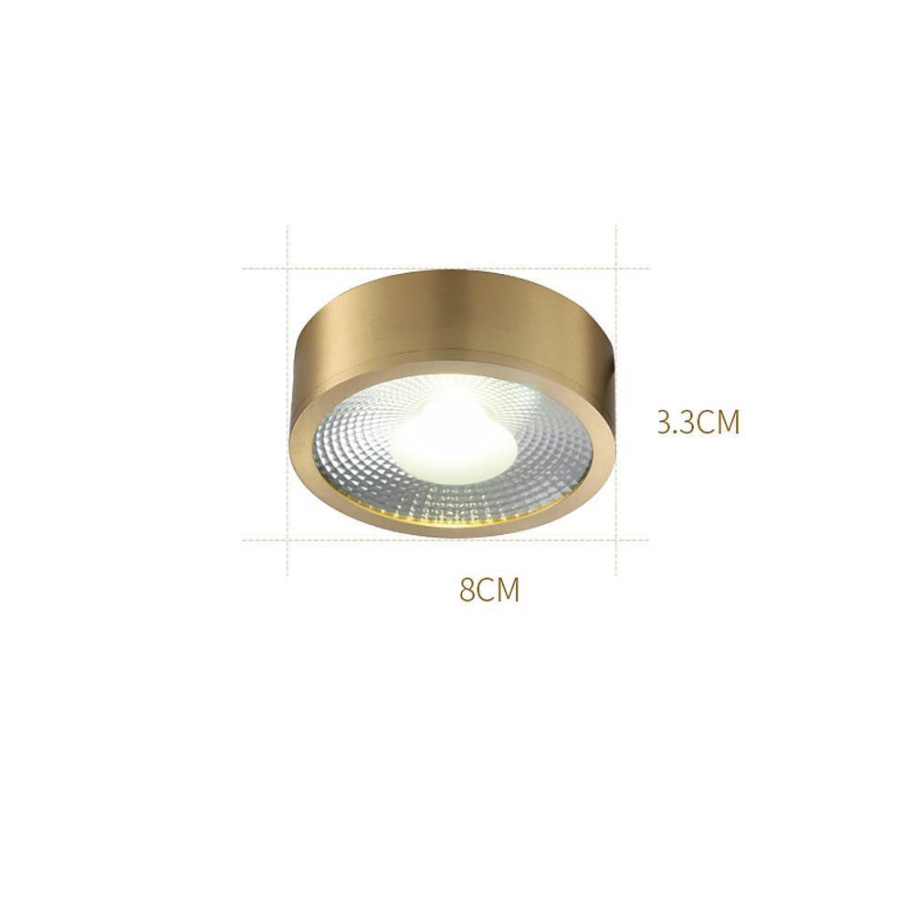 Modern Gold Copper LED Ceiling Light Flush Mount Round Acrylic Lamp for Bedroom Office