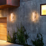 Rectangular Natural Alabaster Wall Sconce LED Light for Modern Interior and Exterior Decor
