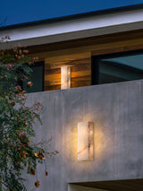 Rectangular Natural Alabaster Wall Sconce LED Light for Modern Interior and Exterior Decor