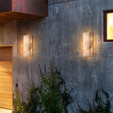 Rectangular Natural Alabaster Wall Sconce LED Light for Modern Interior and Exterior Decor