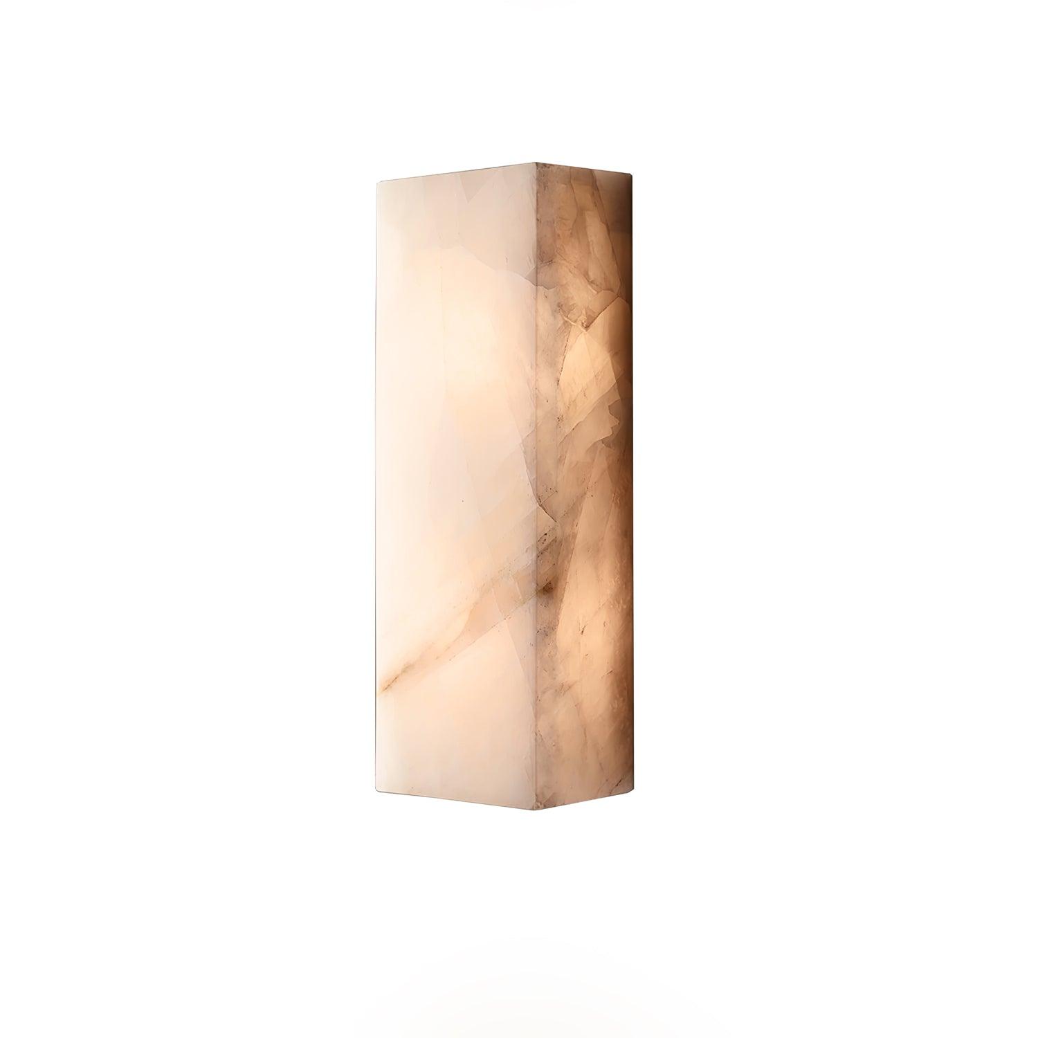 Rectangular Natural Alabaster Wall Sconce LED Light for Modern Interior and Exterior Decor