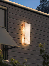 Rectangular Natural Alabaster Wall Sconce LED Light for Modern Interior and Exterior Decor