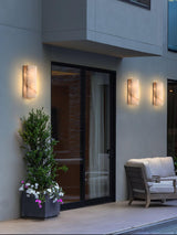 Rectangular Natural Alabaster Wall Sconce LED Light for Modern Interior and Exterior Decor