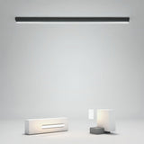 Modern Linear Black LED Flush Mount Ceiling Light Rectangular Strip Lighting Fixture