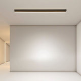 Modern Linear Black LED Flush Mount Ceiling Light Rectangular Strip Lighting Fixture