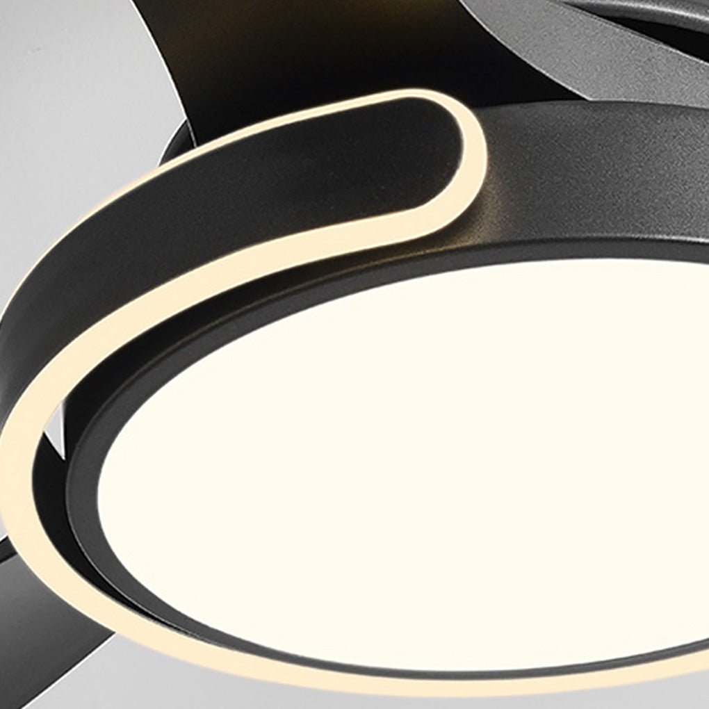 Modern Nordic Reversible Ceiling Fan with LED Light and Variable Frequency Remote Control