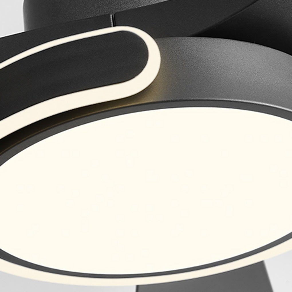 Modern Nordic Reversible Ceiling Fan with LED Light and Variable Frequency Remote Control