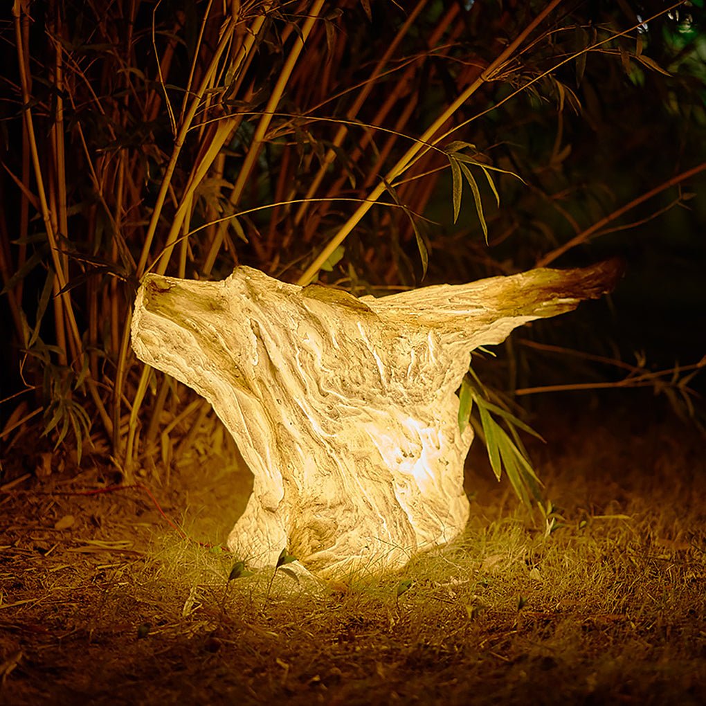 Resin Simulation Wood Pile Landscape Lamp for Outdoor Garden Courtyard and Villa