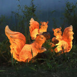 Resin Squirrel Garden Statue LED Path Light Waterproof IP65 Outdoor Landscape Decorative Lighting